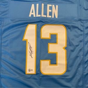 NFL Style Keenan Allen Los Angeles Chargers Autographed Jersey with Beckett COA
